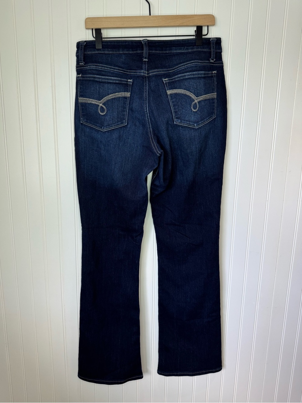 Lee Riders Womens Midrise Bootcut Dark Wash Blue Jeans Stretch 12 Long Tall
